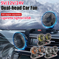 Dual-Head Car Fan